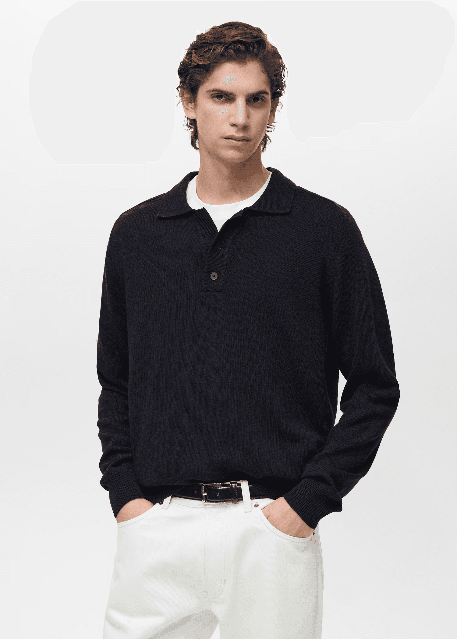 Knitted cotton cardigan with buttons